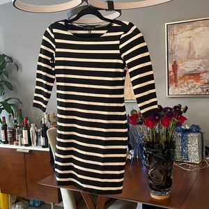 Marciano. Black and white striped mini dress. Size S.